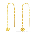 Fashion 18k real Gold stud dangling Earring Jewelry